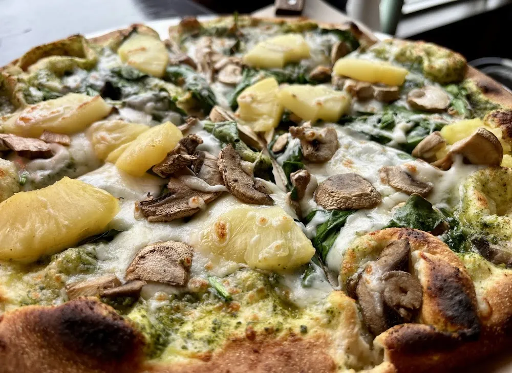 Vegetarian Pizza with Pineapple